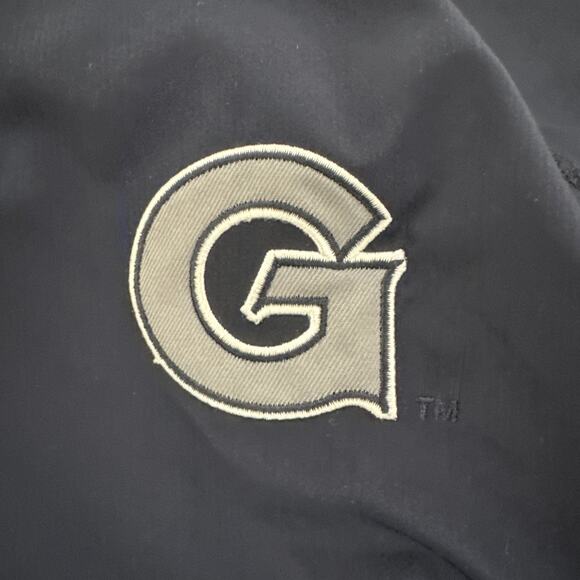 Vtg Colosseum Georgetown Hoyas Hooded Windbreaker Jacket Full Zip 90s Medium Y2K - Picture 4 of 9